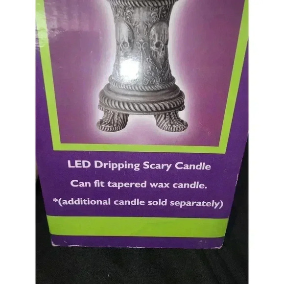 Spirit Halloween Scary Face Candle with Skull Base - Picture 5 of 7